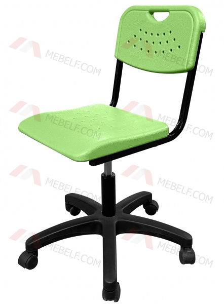 Стул ученический поворотный с регулируемой высотой ШС15, зеленый